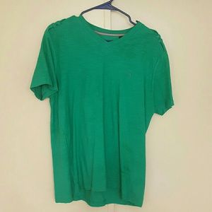 Green V-Neck Shirt